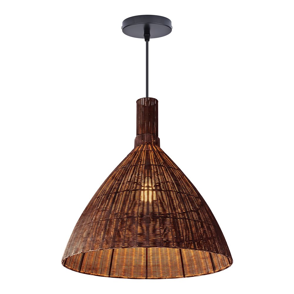 Retro Wabi-Sabi Rattan Pendant Light Dining Room Lamp
