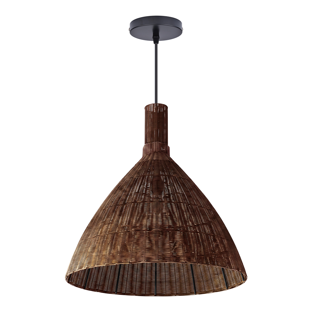 Retro Wabi-Sabi Rattan Pendant Light Dining Room Lamp
