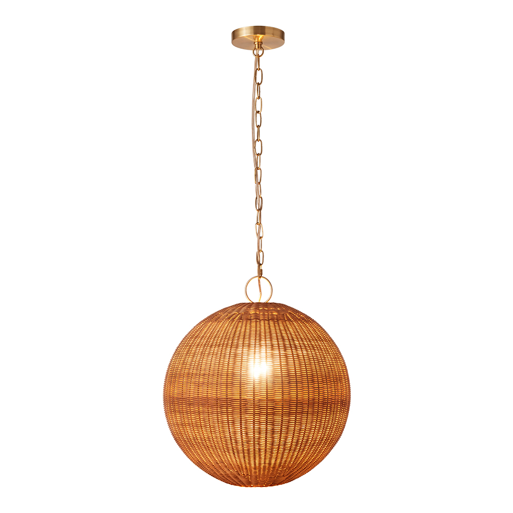 Californian Coastal Rattan Pendant Light Handwoven Dining Lamp