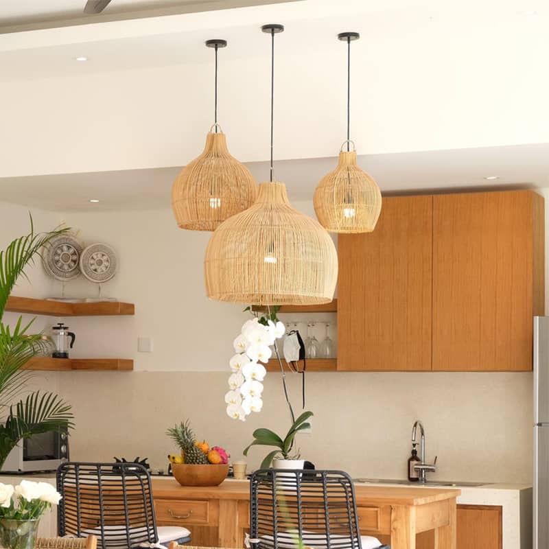 Boho Large Handmade Rattan Pendant Light