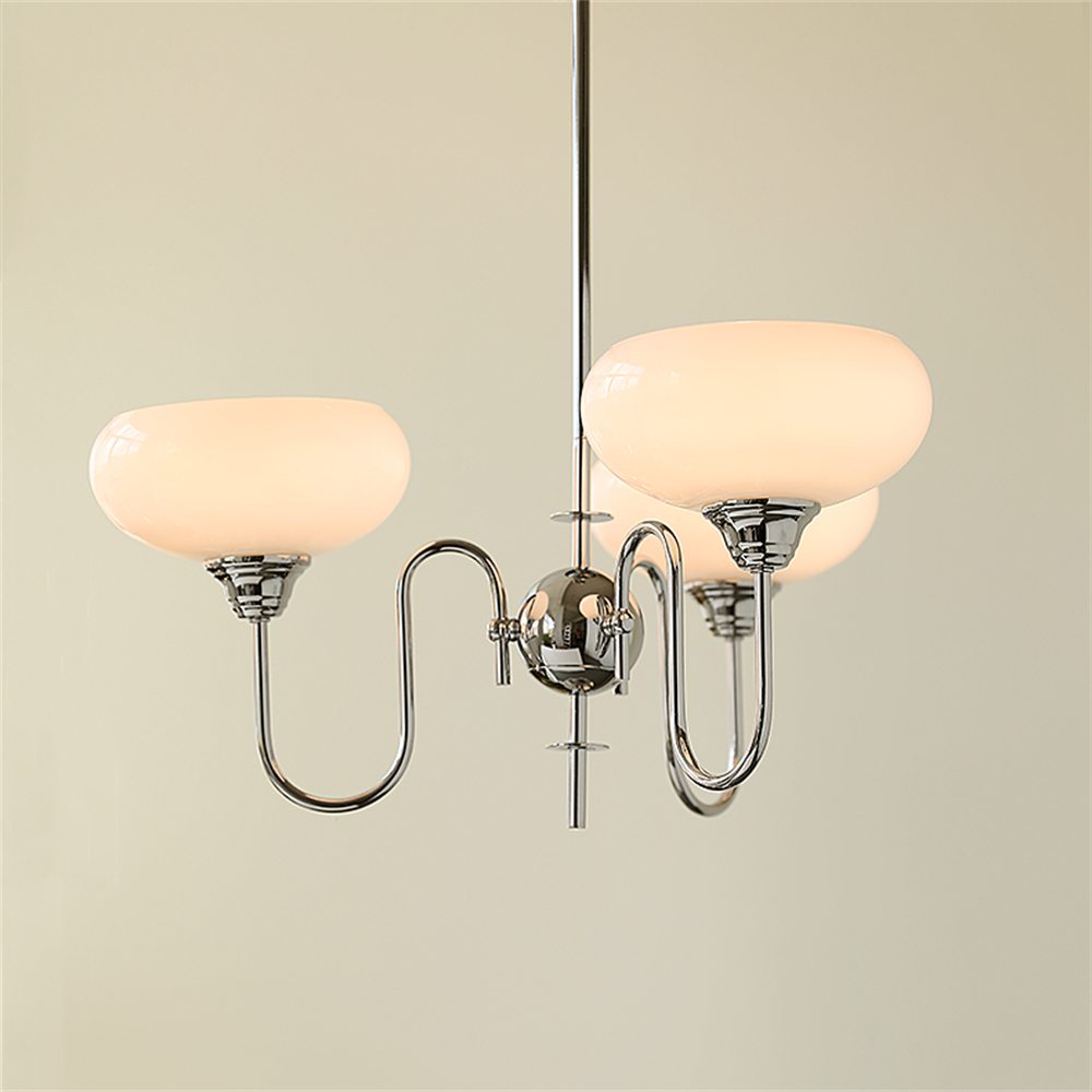 Bubble Creamy Persimmon Glass Chandelier