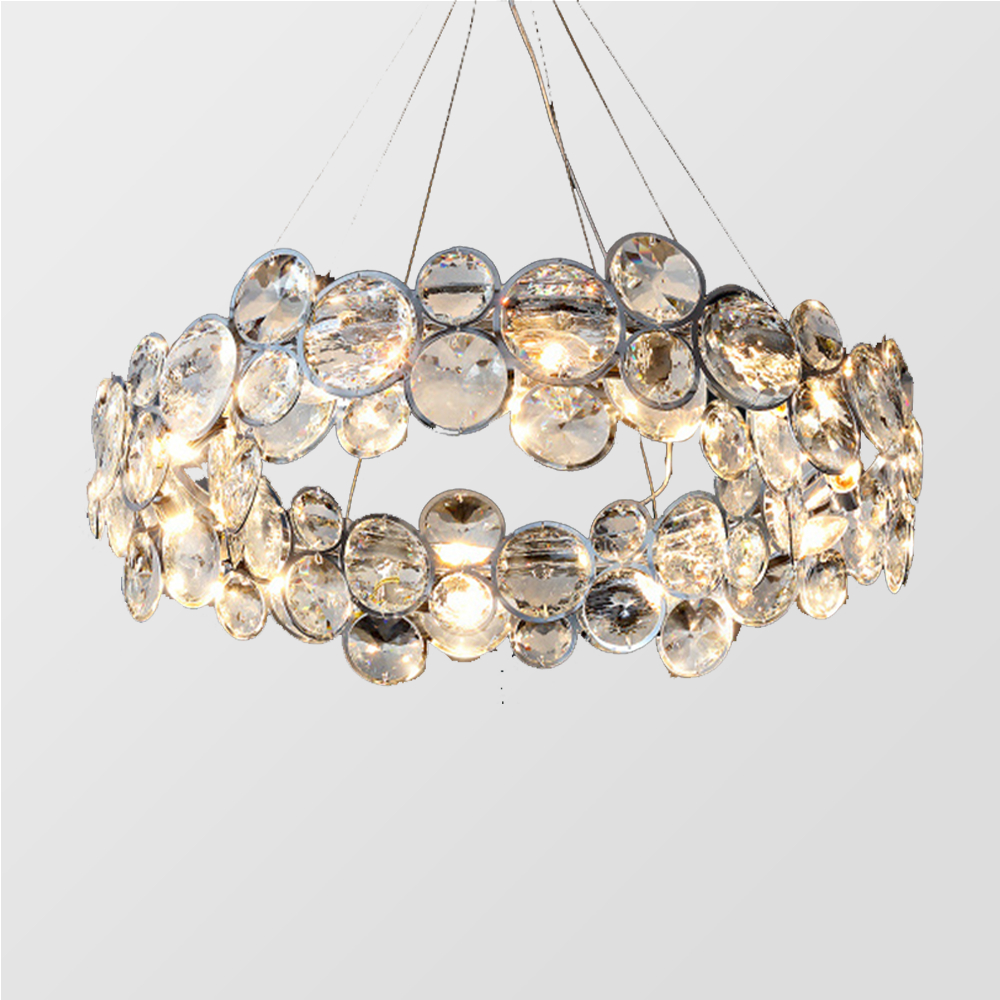 Modern Light Luxury Living Room Bubble Crystal Chandelier