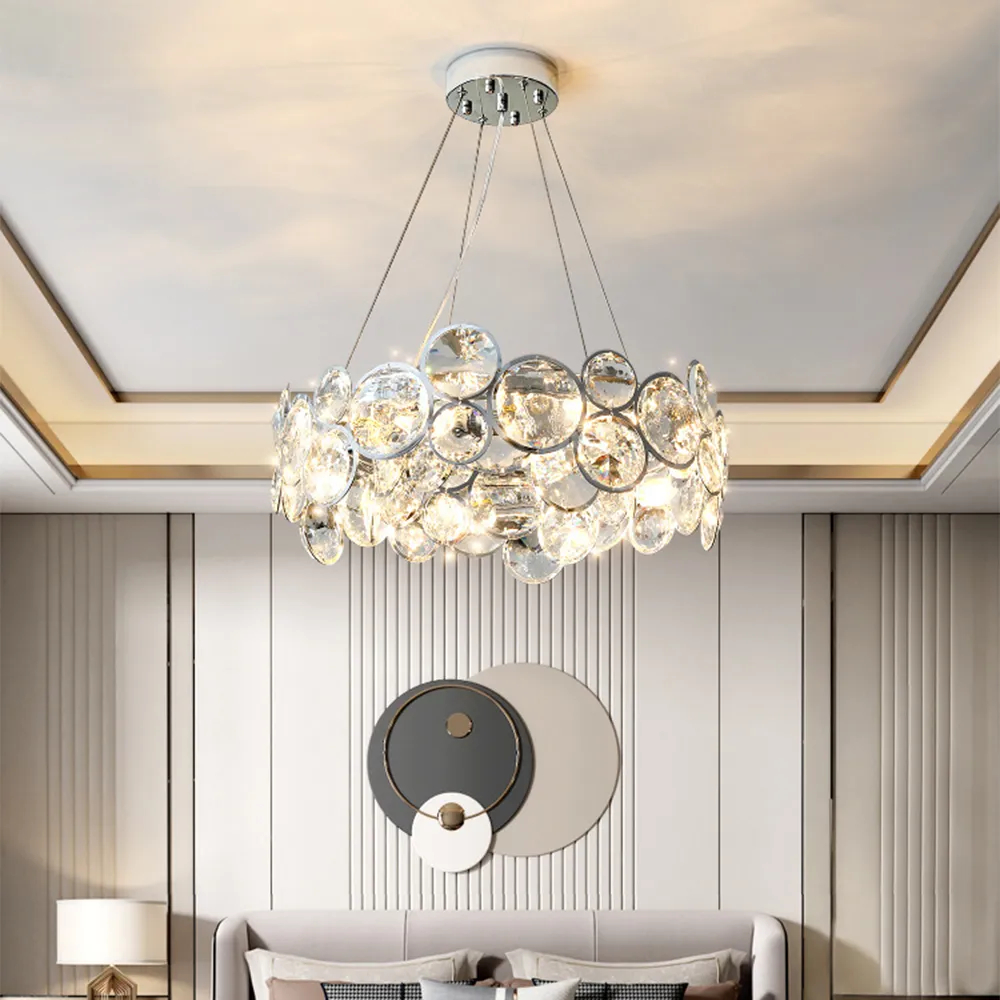Modern Light Luxury Living Room BubbleGrystal Chandelier