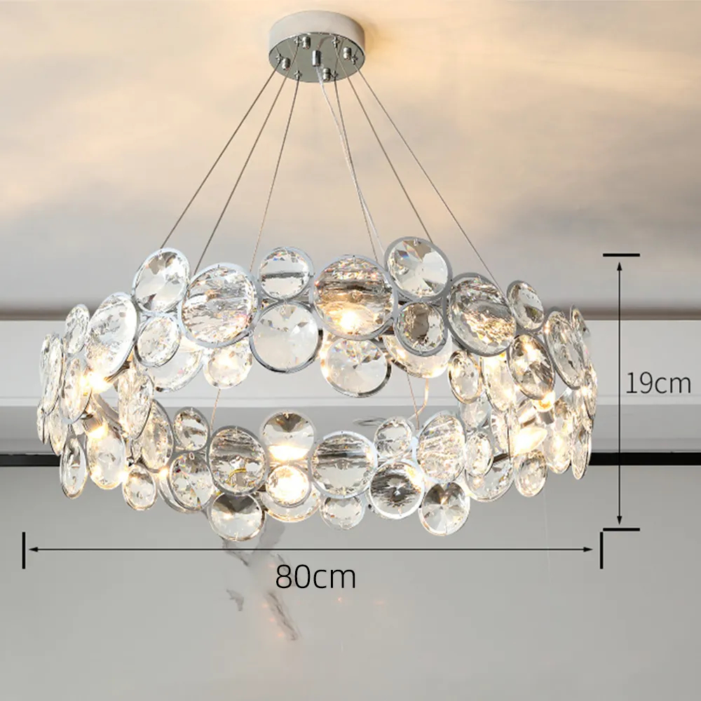 Modern Light Luxury Living Room BubbleGrystal Chandelier