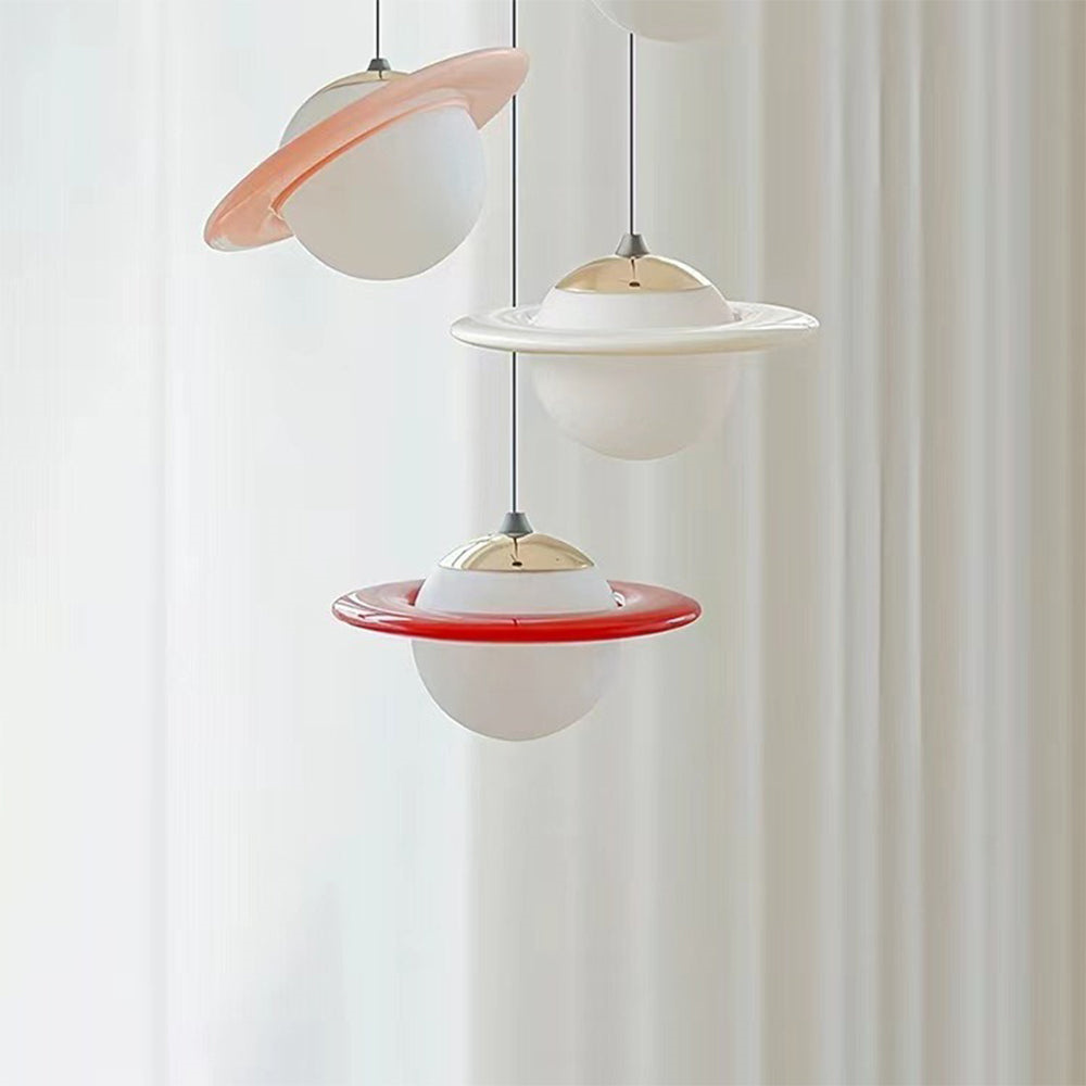 Colorful Small Planet Glass Pendant Light