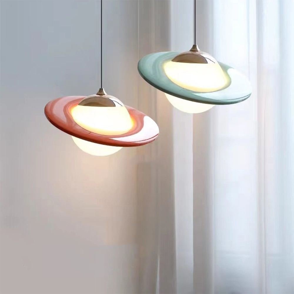Colorful Small Planet Glass Pendant Light