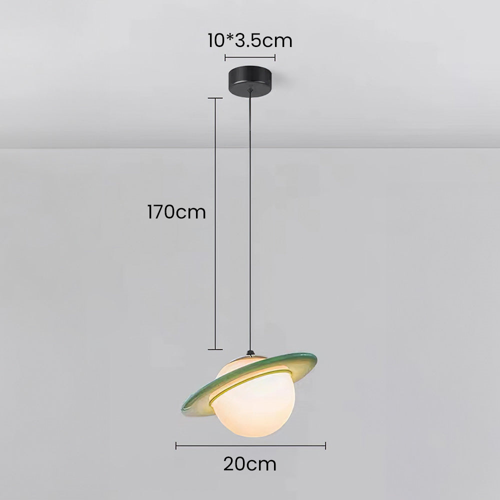 Colorful Small Planet Glass Pendant Light