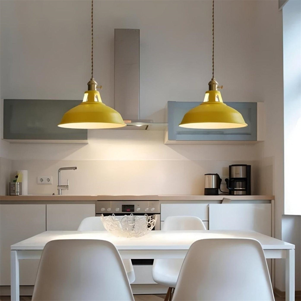 Contemporary Stained Iron Island Pendant Light