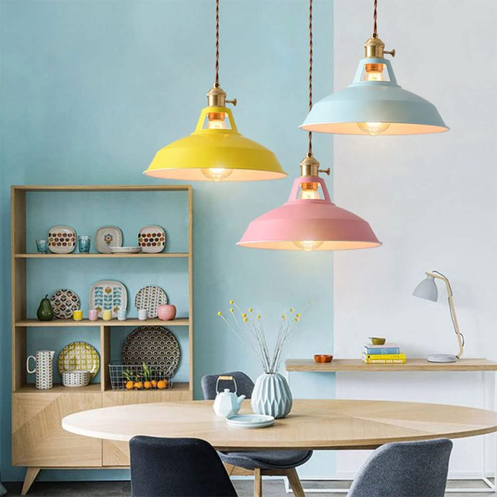 Contemporary Stained Iron Island Pendant Light