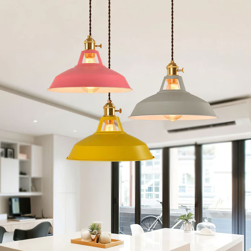 Contemporary Stained Iron Island Pendant Light