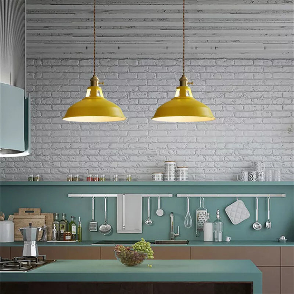 Contemporary Stained Iron Island Pendant Light