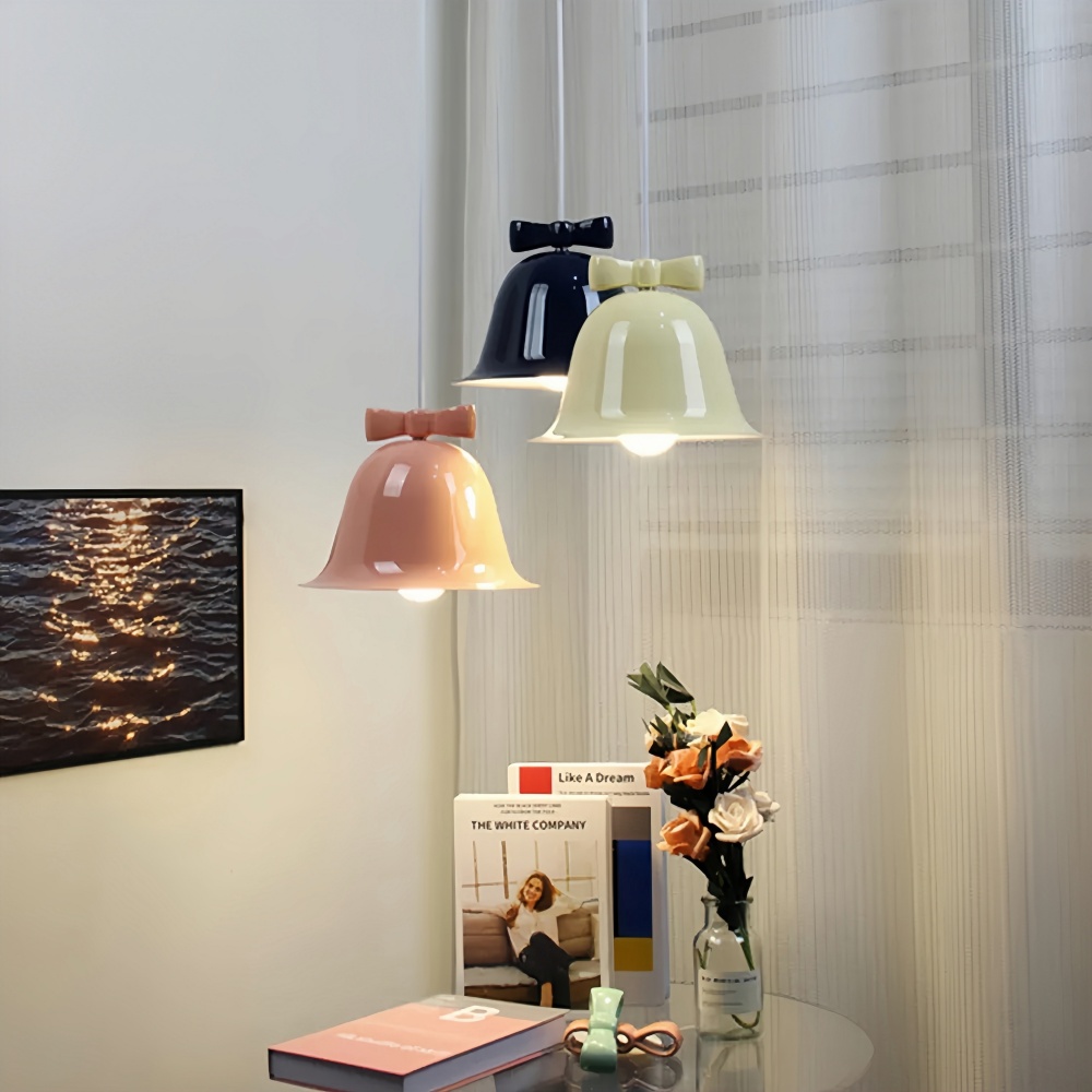 Nordic Creative Restaurant Bell Light Modern Simple Bow Pendant Light