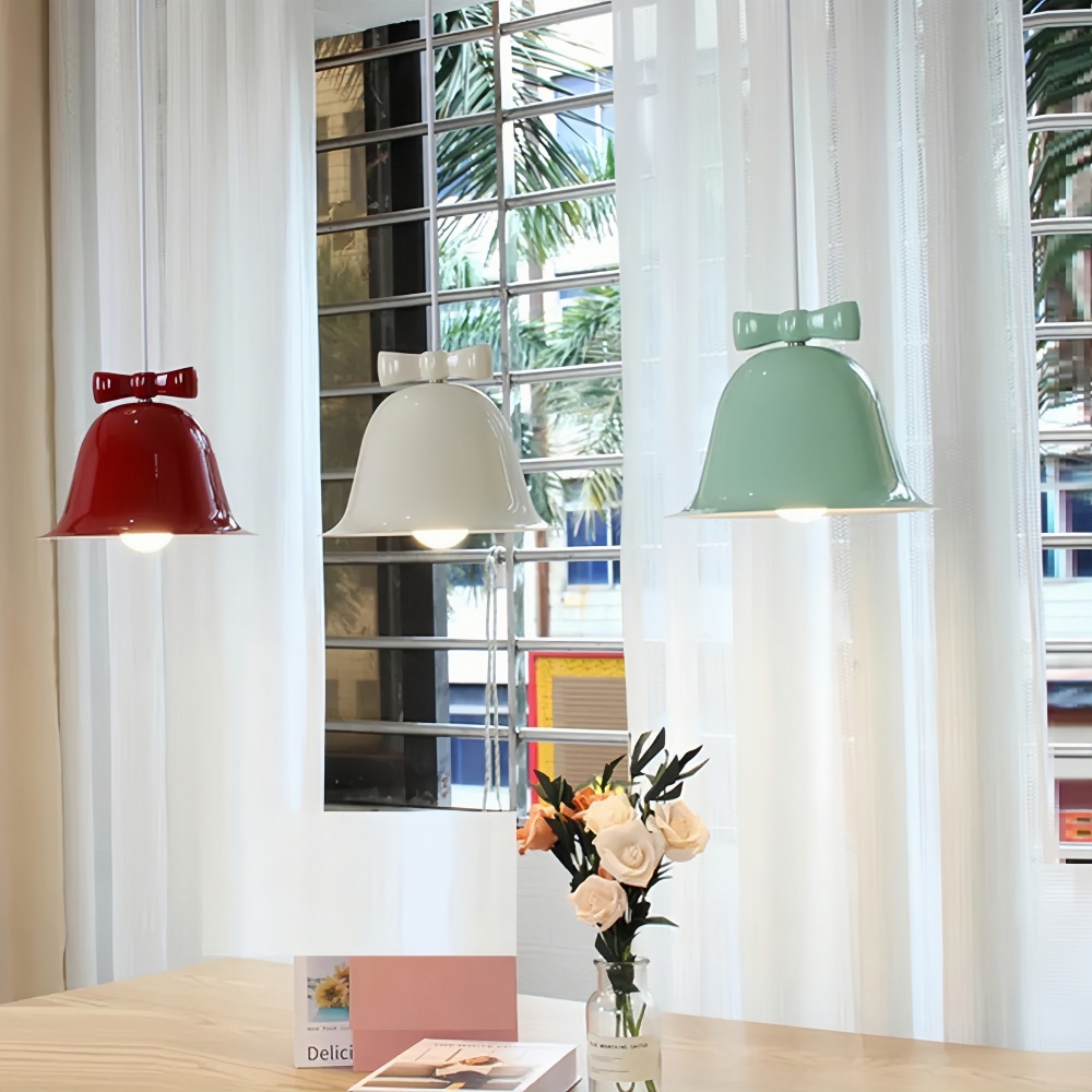 Nordic Creative Restaurant Bell Light Modern Simple Bow Pendant Light