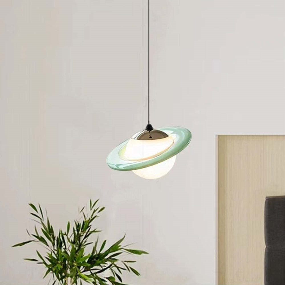 Colorful Small Planet Glass Pendant Light