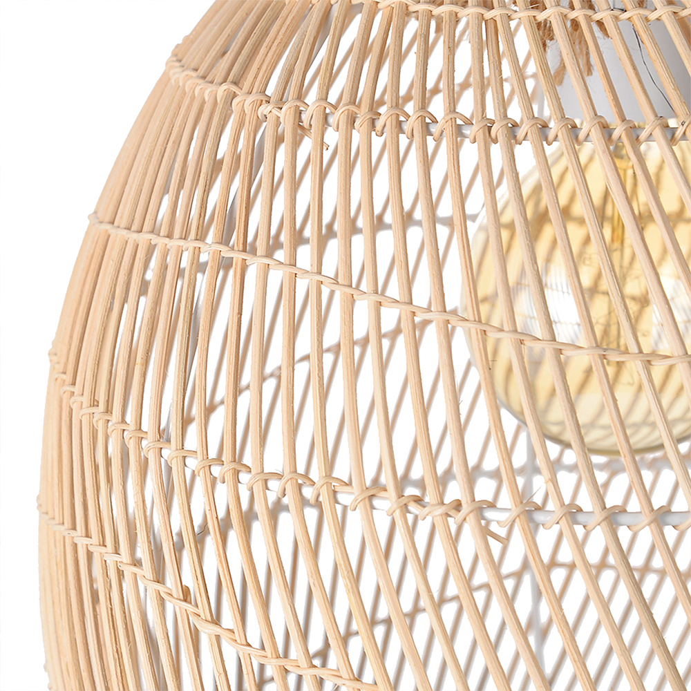 Hemp Rope Pendant Hand-woven Rattan Chandelier For Dining Room Living Room