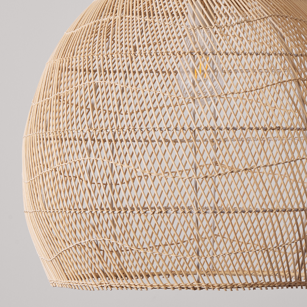 Hemp Rope Pendant Hand-woven Rattan Chandelier For Dining Room Living Room