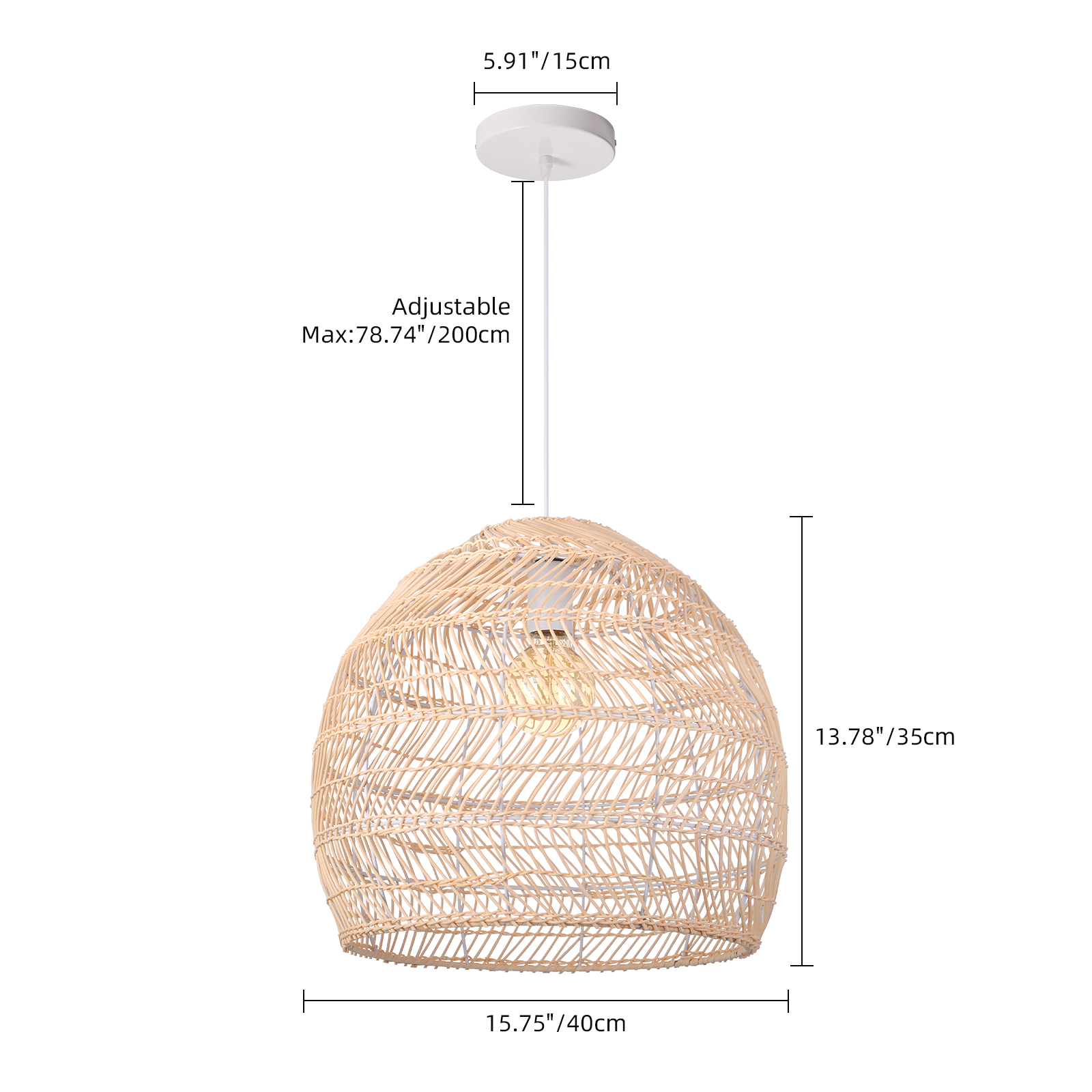 Florida Dining Room Rattan Pendants Light Fixture