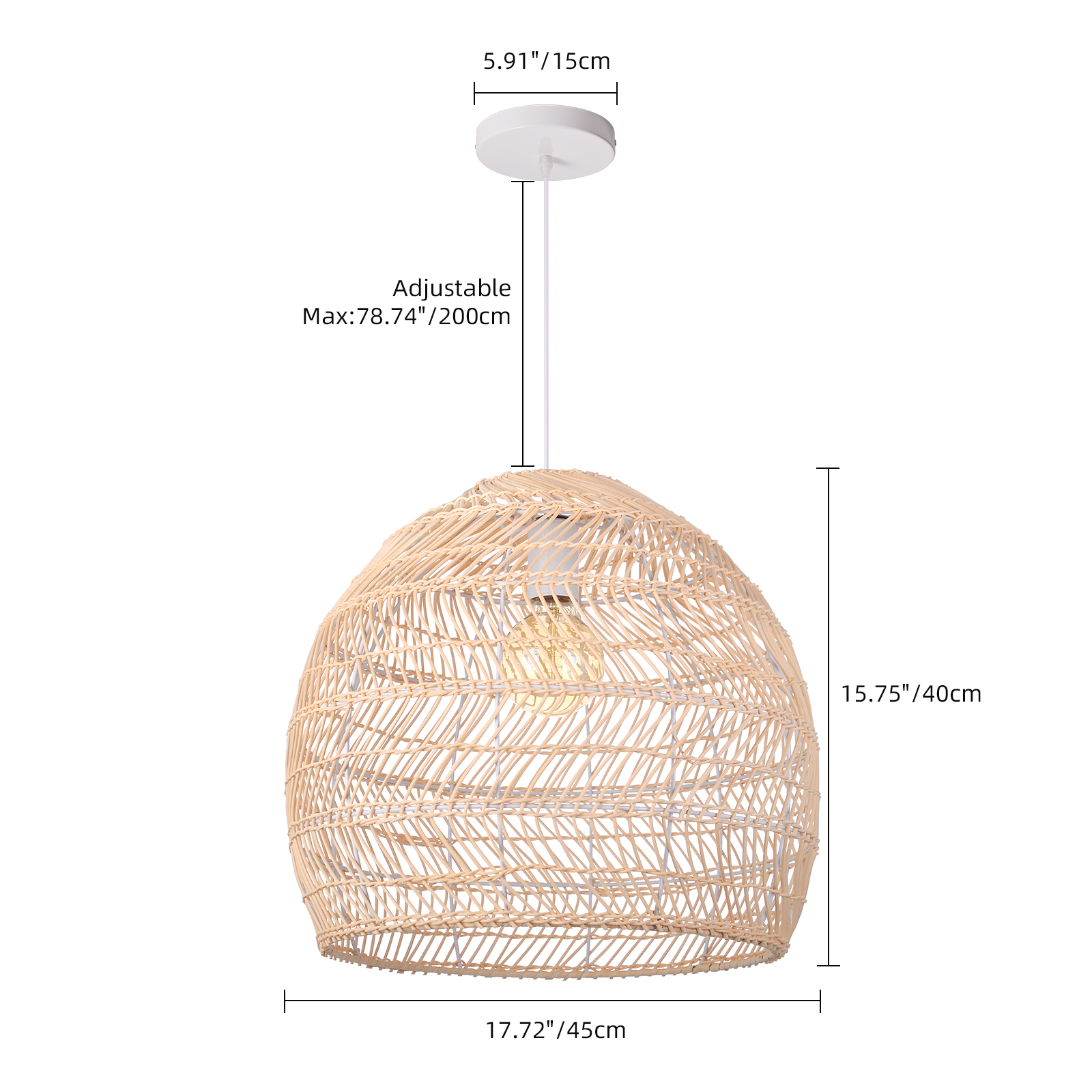 Florida Dining Room Rattan Pendants Light Fixture