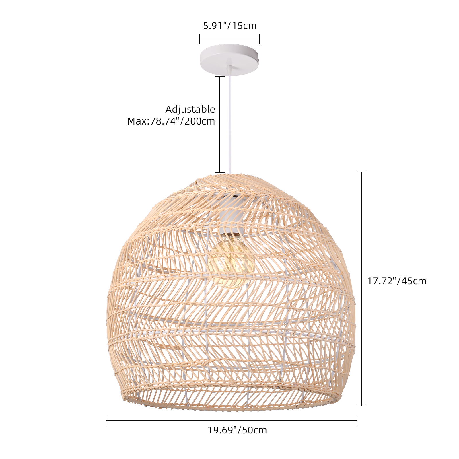Florida Dining Room Rattan Pendants Light Fixture