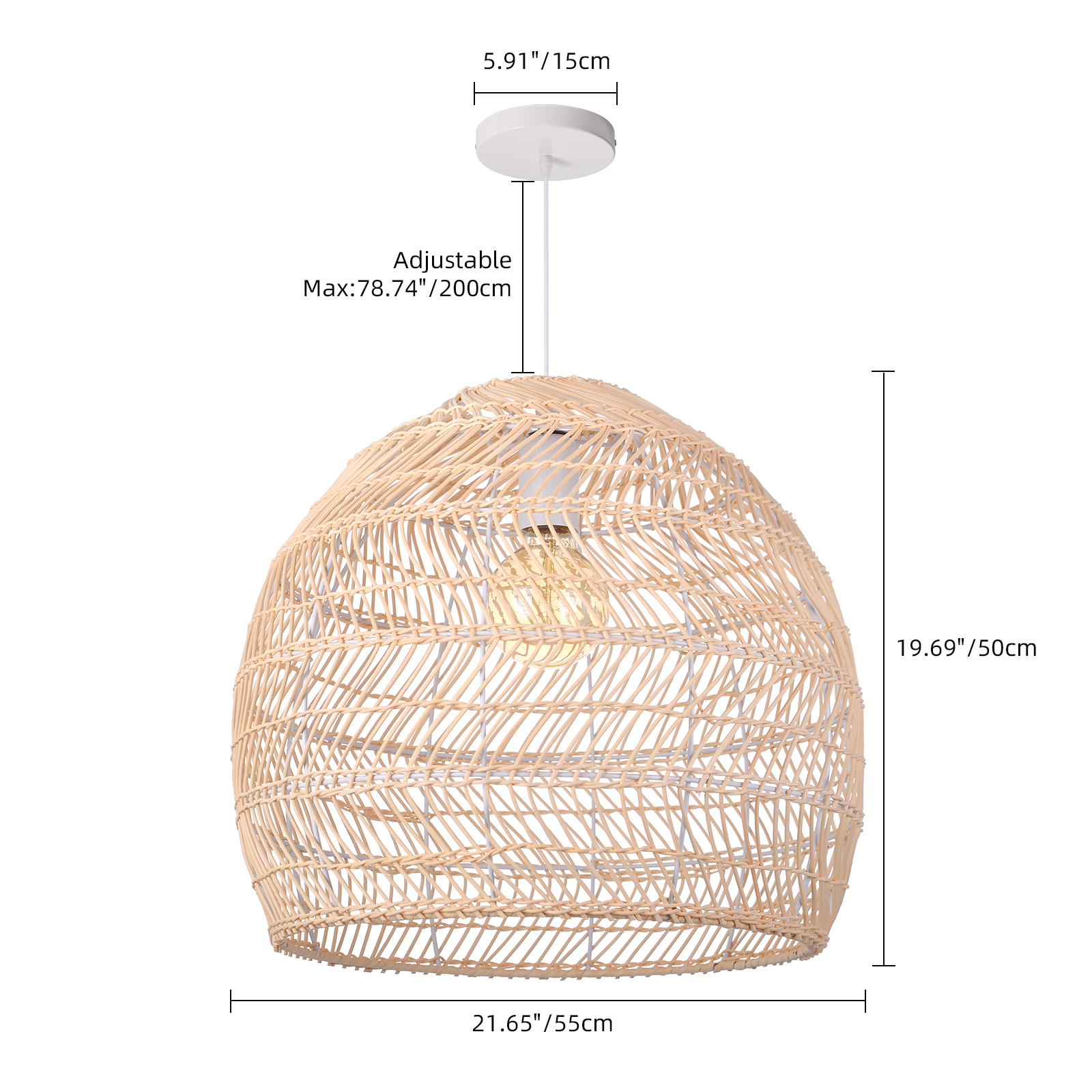 Florida Dining Room Rattan Pendants Light Fixture