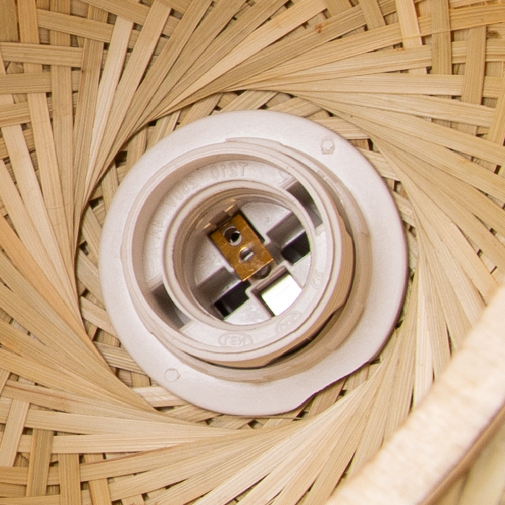 Handmade 2-Layer Bamboo Pendant Light Sustainable Ceiling Light Shades