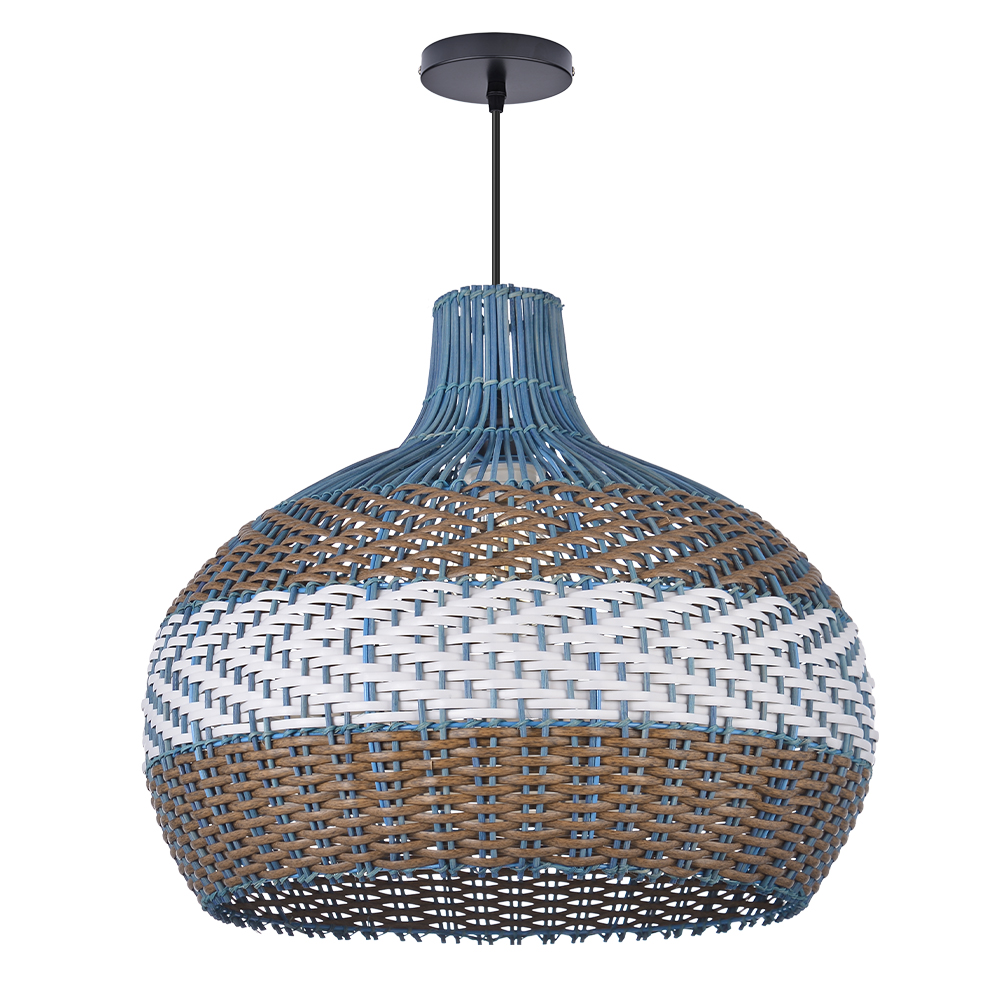 Classic Rattan Pendant Light for Kitchen Island Handwoven Boho Decor
