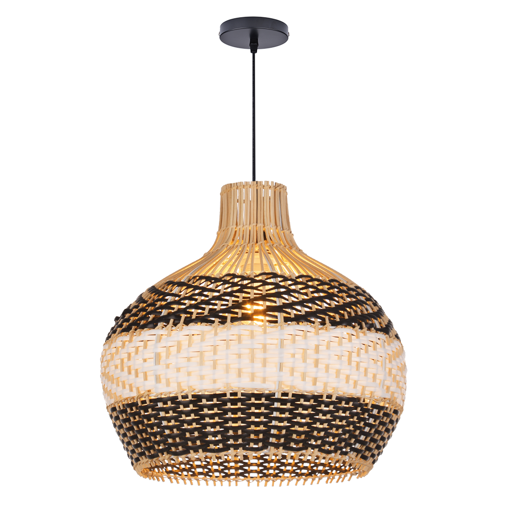 Modern Home Dining Room Decor Rattan Pendant Light Handmade Hanging Lampshade