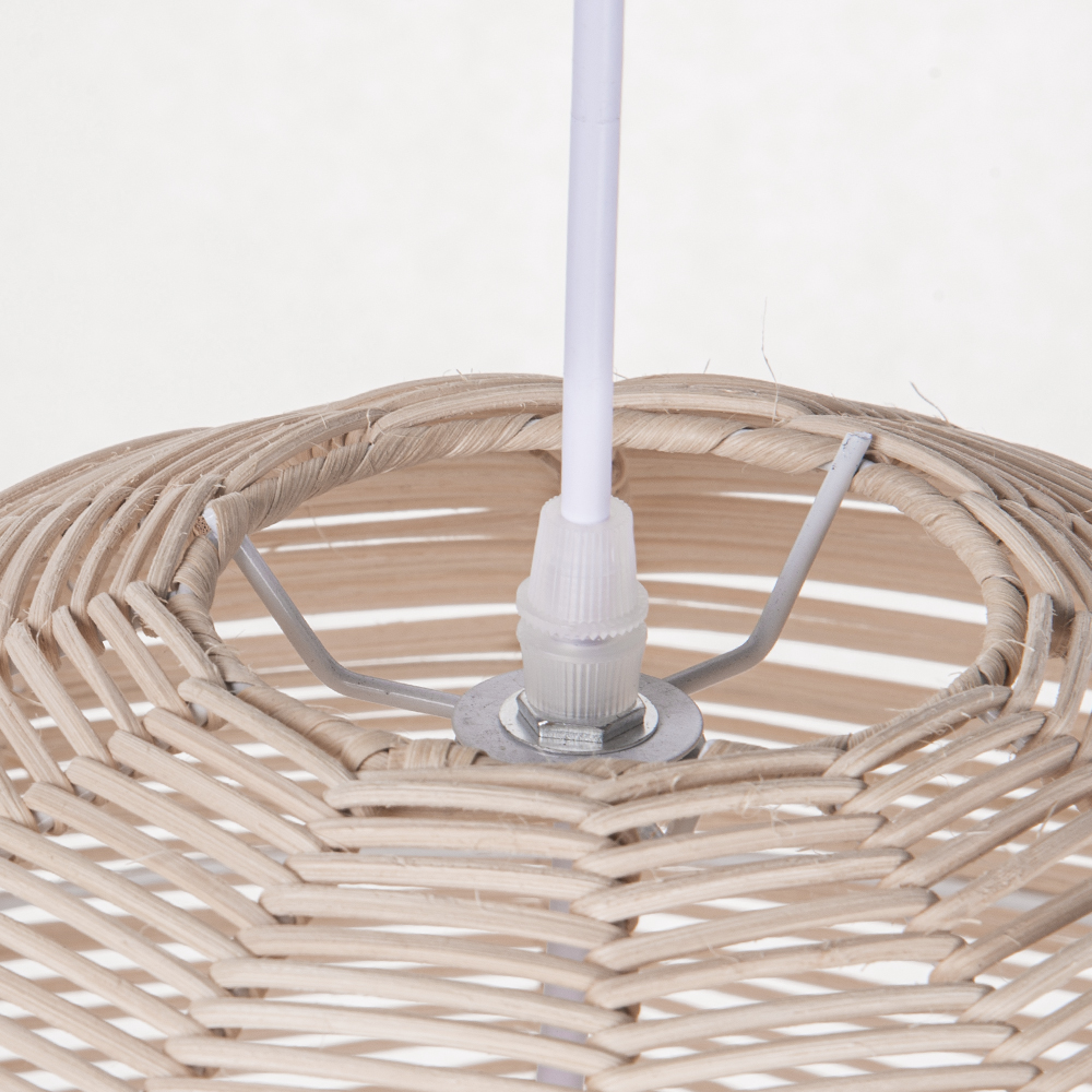 Hollow Rattan Pendant Light Fixture Bohemian Living Room Natural Wicker Light