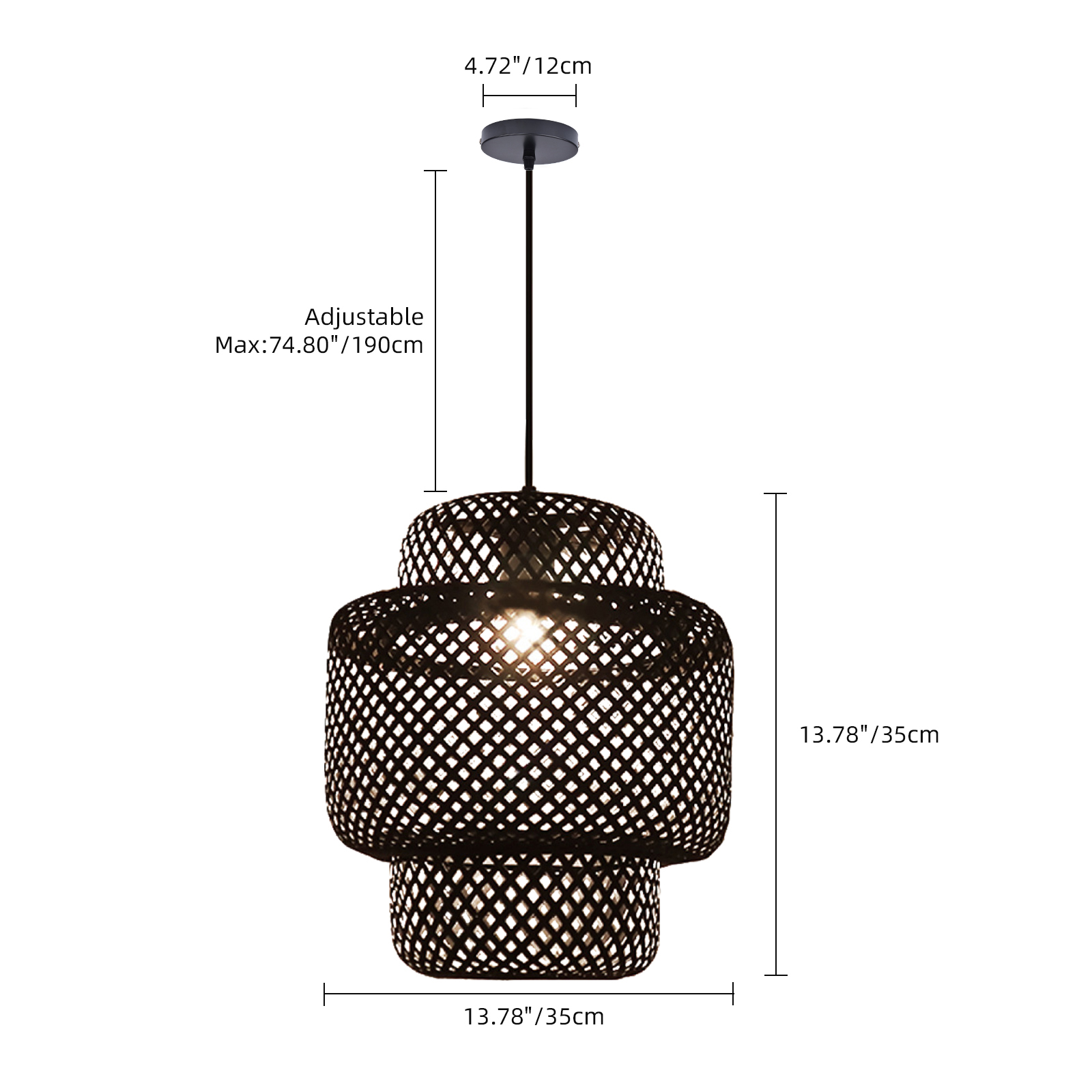 Handmade Sophisticated Bamboo Pendant Lamp Coastal Interior Decor Lighting