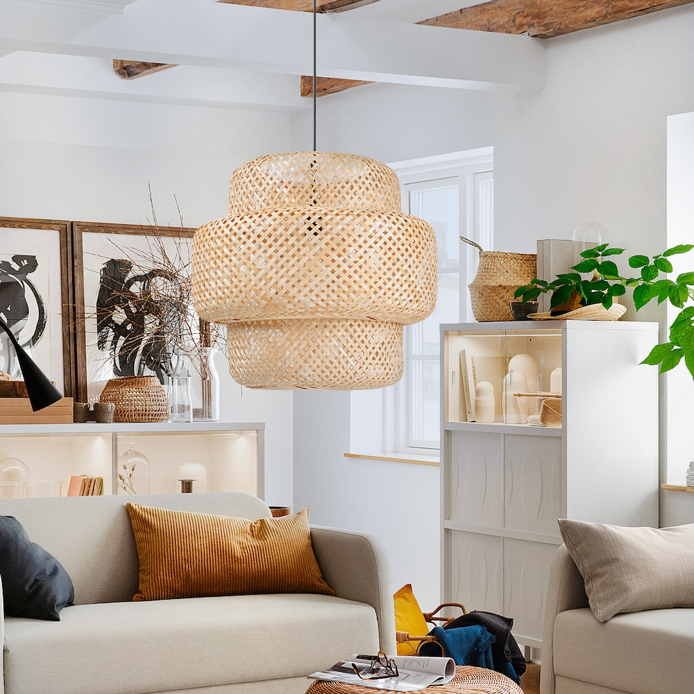 Handmade Sophisticated Bamboo Pendant Lamp Coastal Interior Decor Lighting