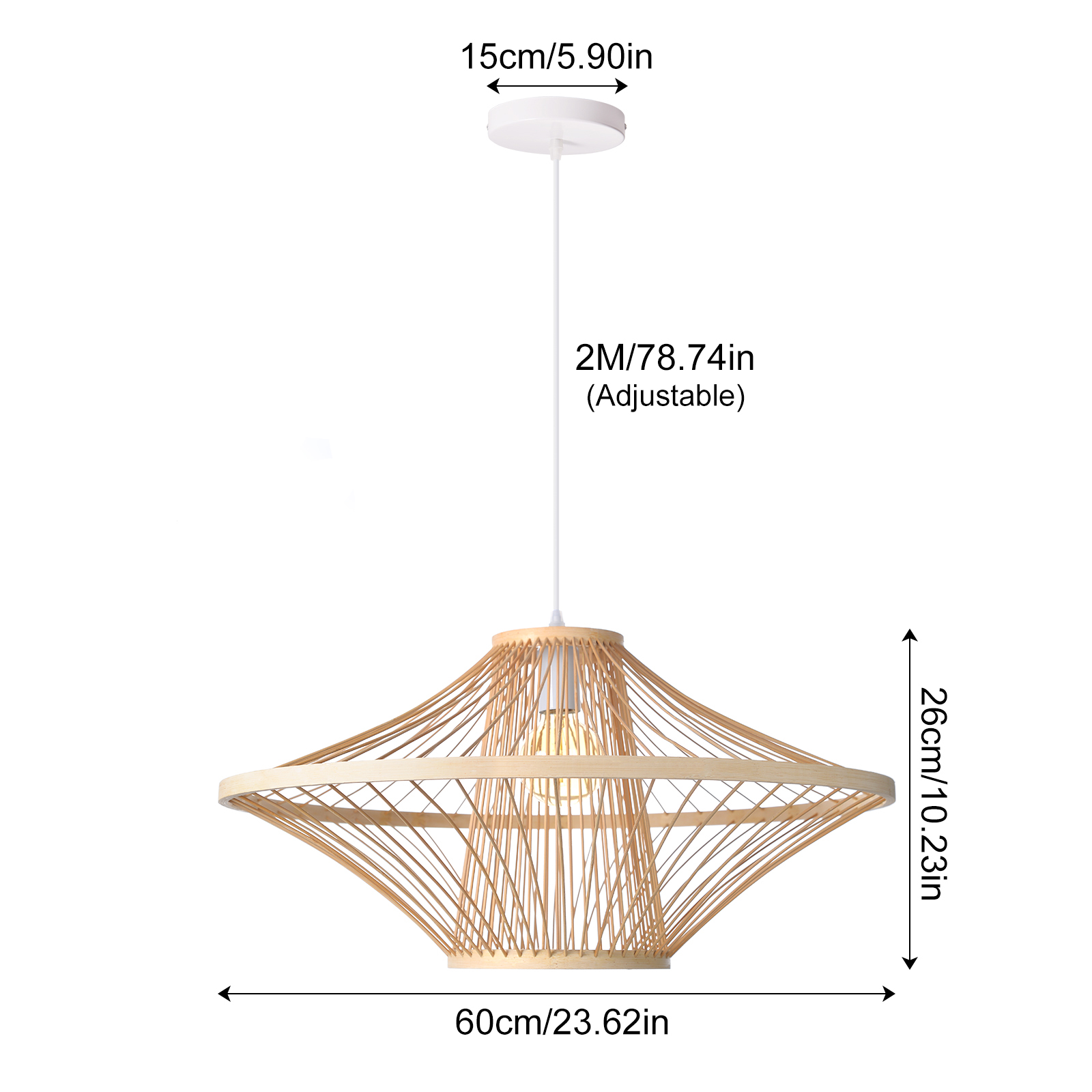 Japanese-style living room bamboo hanging lamp decor restaurant aisle wicker pendant light fixtures