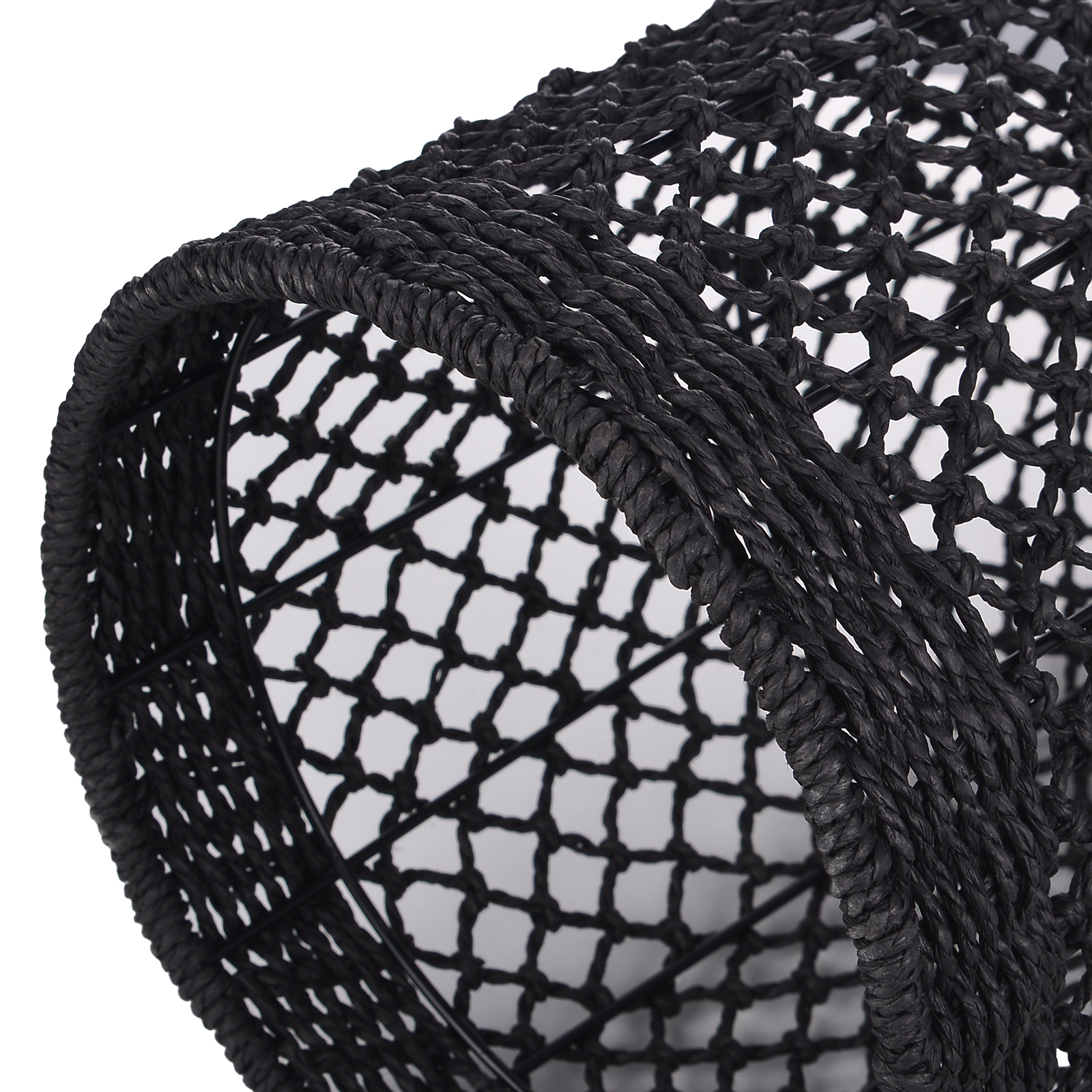 Southeast Asian Style Woven Seaweed Pendant Lamp With Retro Lampshade