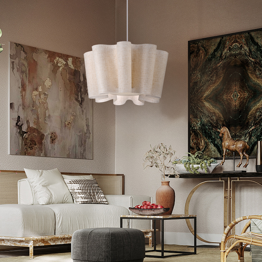 Japanese Retro Artistic Fabric Chandelier Wabi-sabi Home decor Pendant Light
