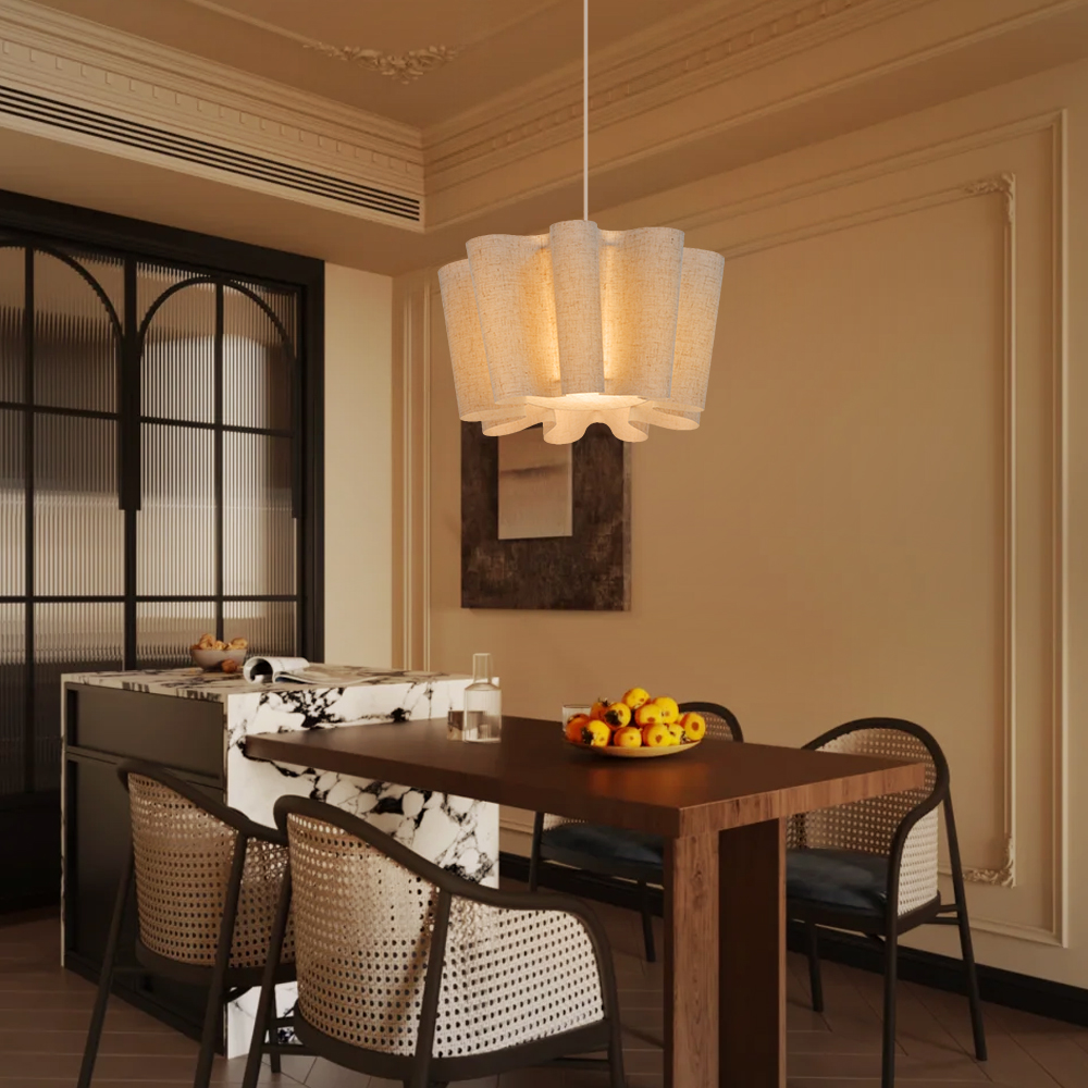 Japanese Retro Artistic Fabric Chandelier Wabi-sabi Home decor Pendant Light