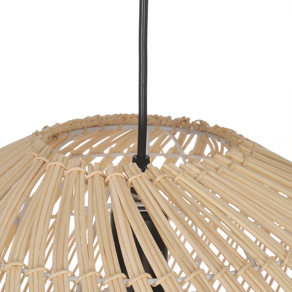 Southeast Asian Style Handmade Rattan Water-Pattern Shade Chandelier