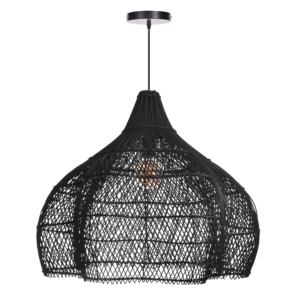 Wabi Sabi Rattan Chandelier Oversized Living Room Scandinavian Light
