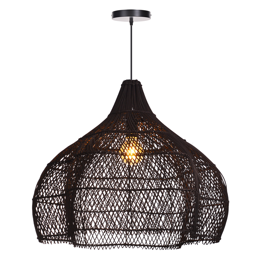 Southeast Asian Oversize Restaurant Chandelier Scandinavian Rattan Hanging Light