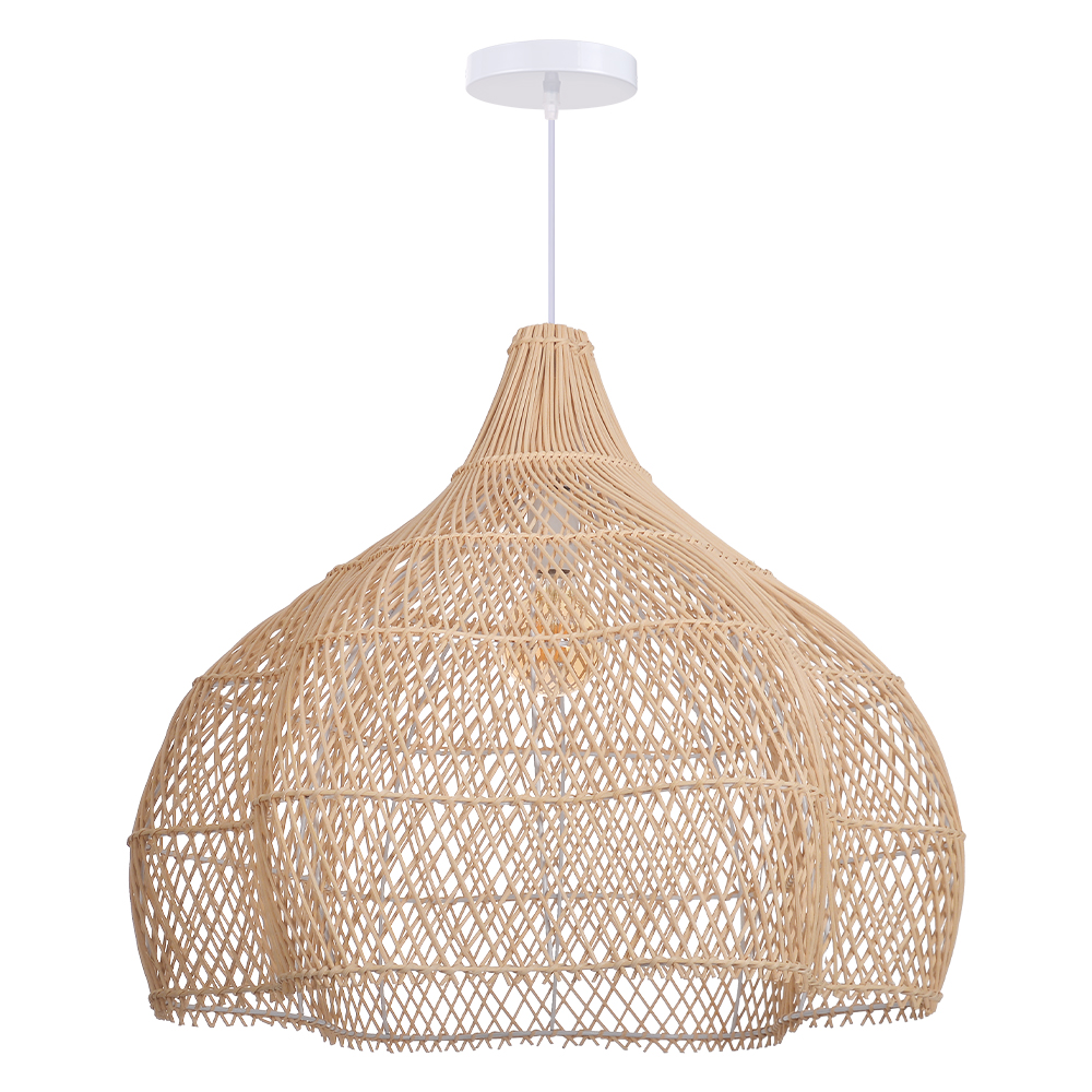 Wabi Sabi Rattan Chandelier Oversized Living Room Scandinavian Light