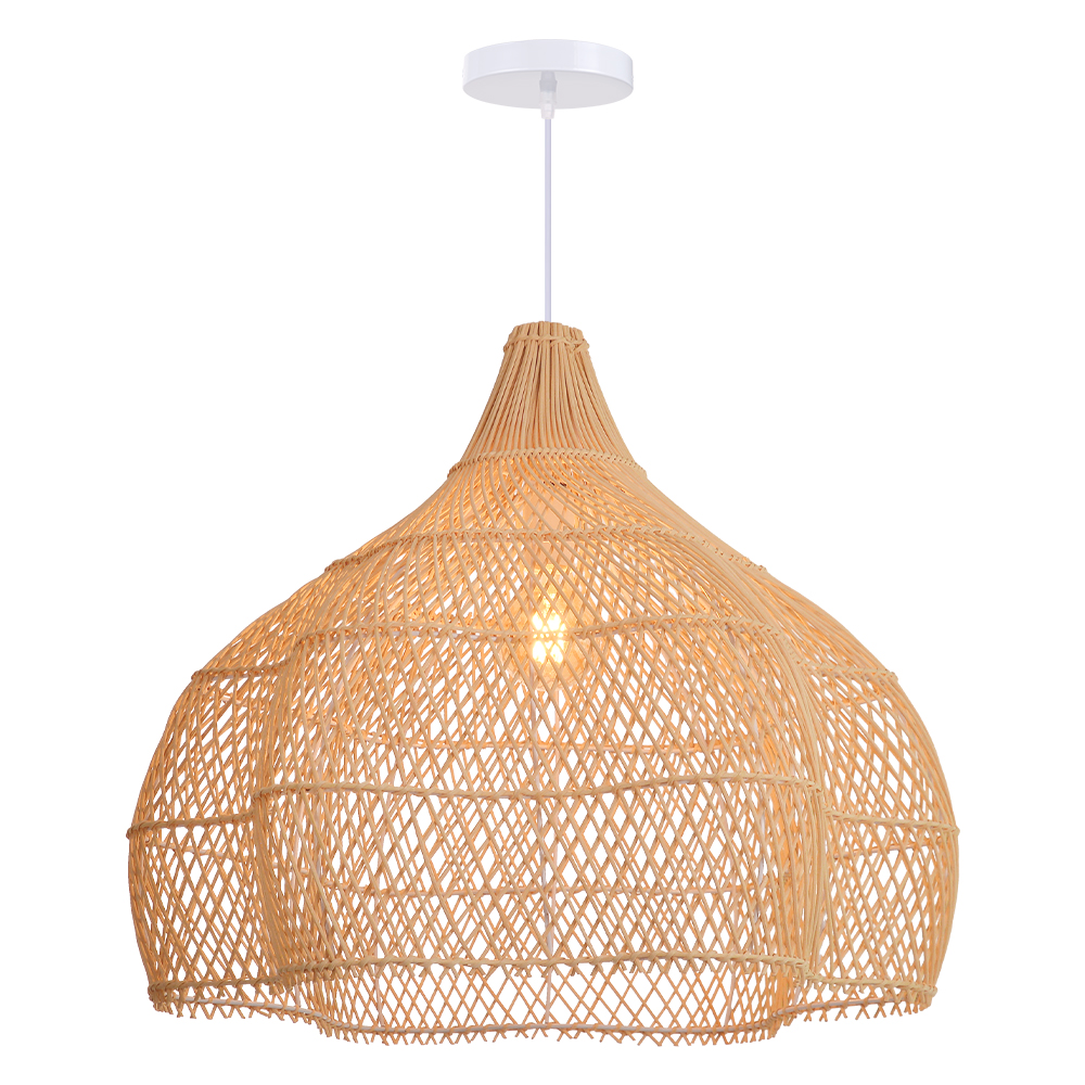 Southeast Asian Oversize Restaurant Chandelier Scandinavian Rattan Hanging Light