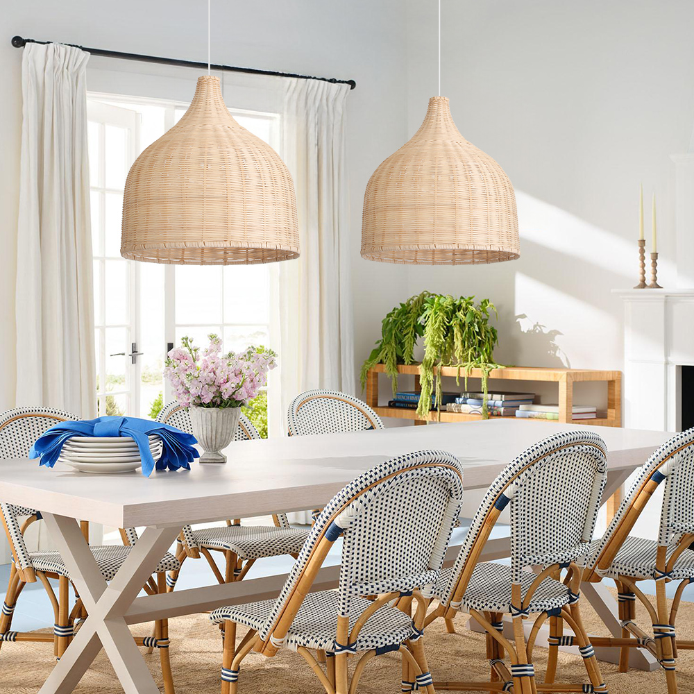 Japanese-style Southeast Asian Chandelier Creative Bamboo Rattan Lampshade