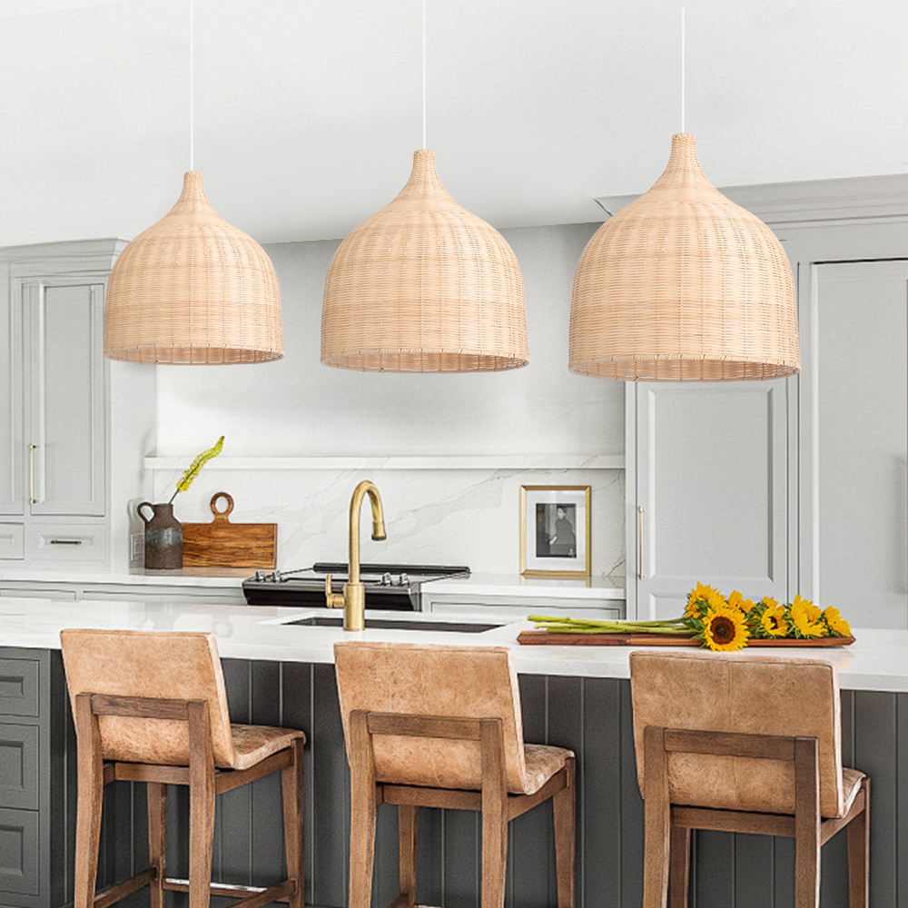 Japanese-style Southeast Asian Chandelier Creative Bamboo Rattan Lampshade