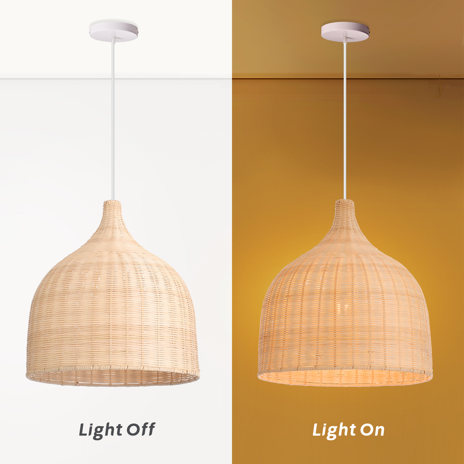 Japanese-style Southeast Asian Chandelier Creative Bamboo Rattan Lampshade