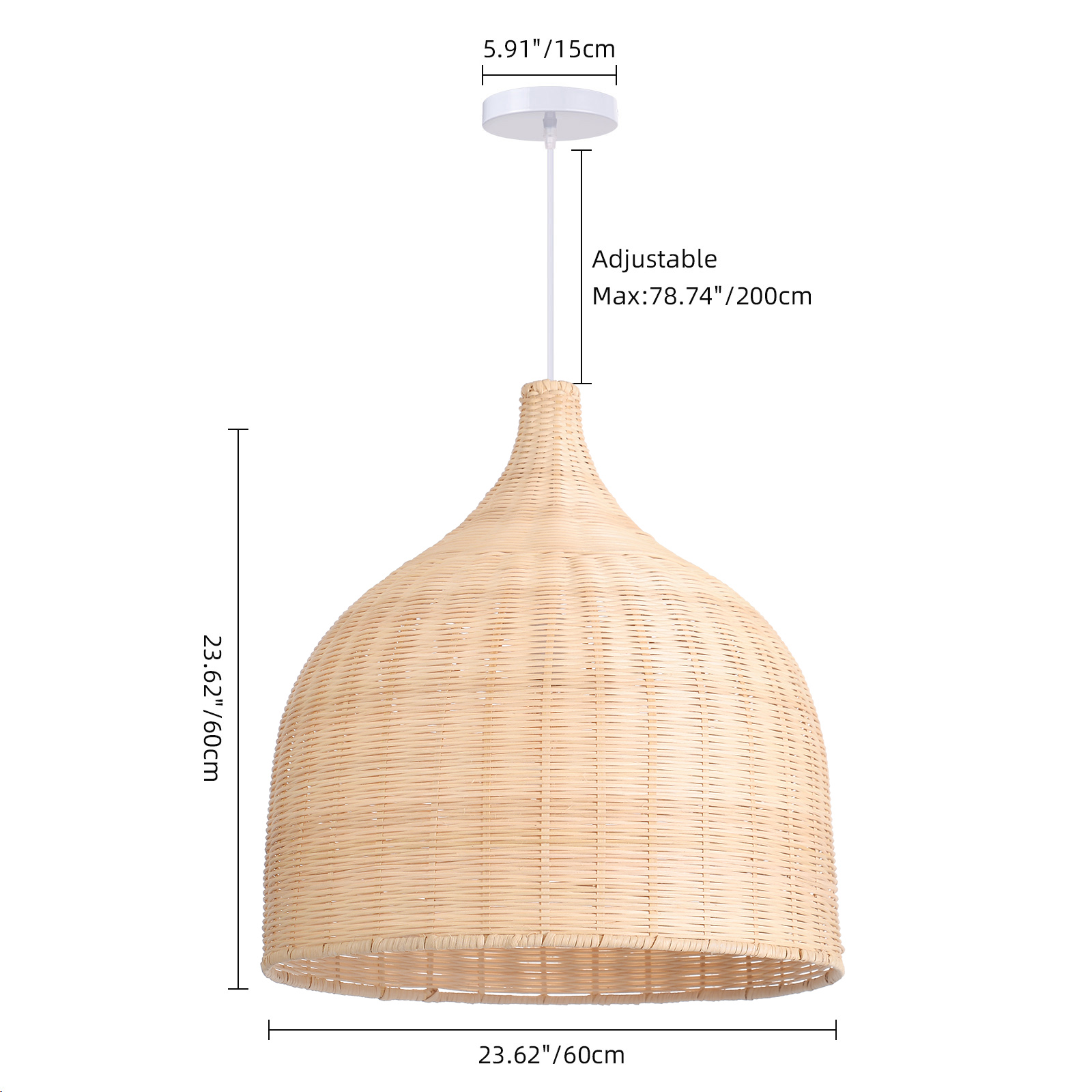Japanese-style Southeast Asian Chandelier Creative Bamboo Rattan Lampshade