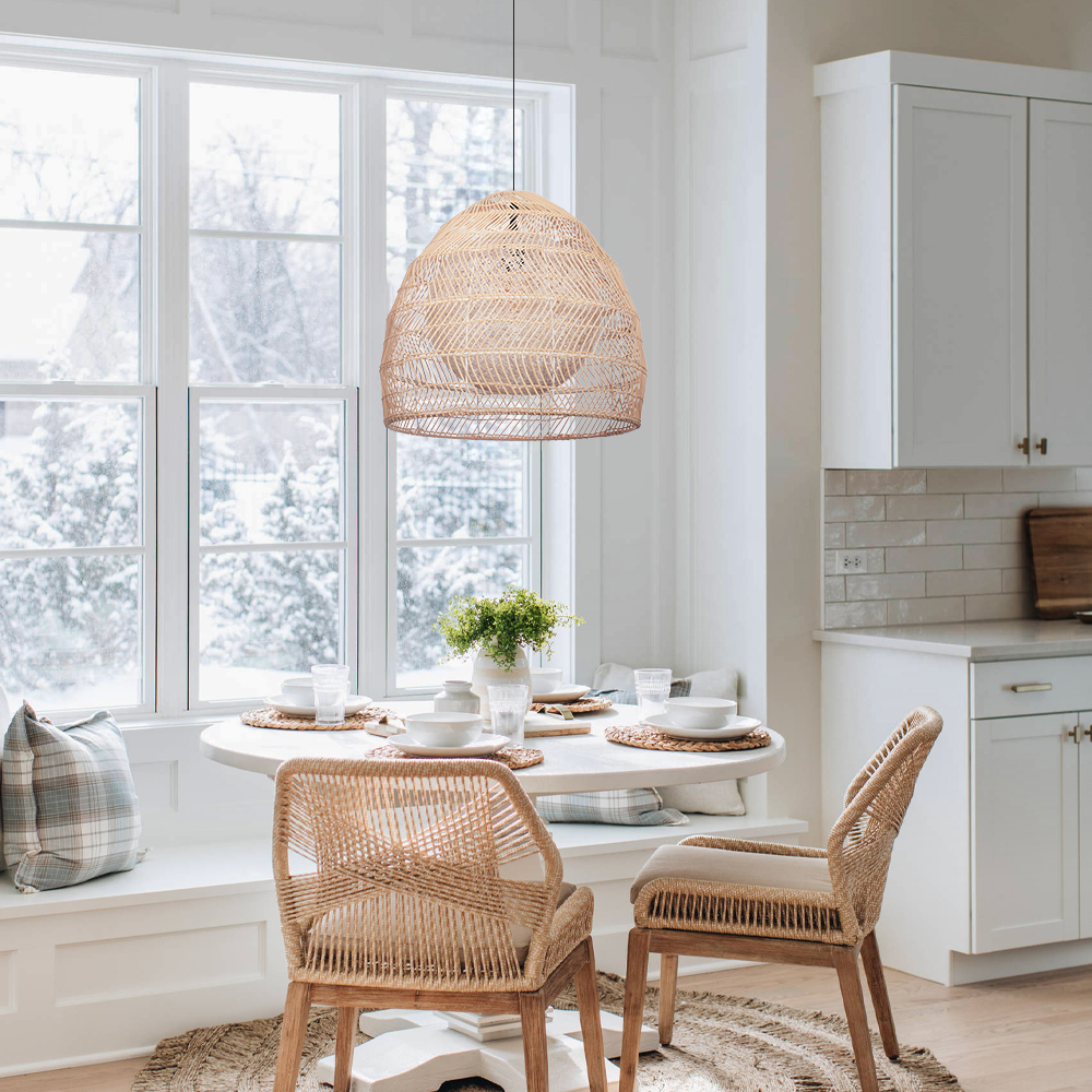 Luminaria Rattan Basket Pendant Light ampshade Simple Basket Rattan Chandelier