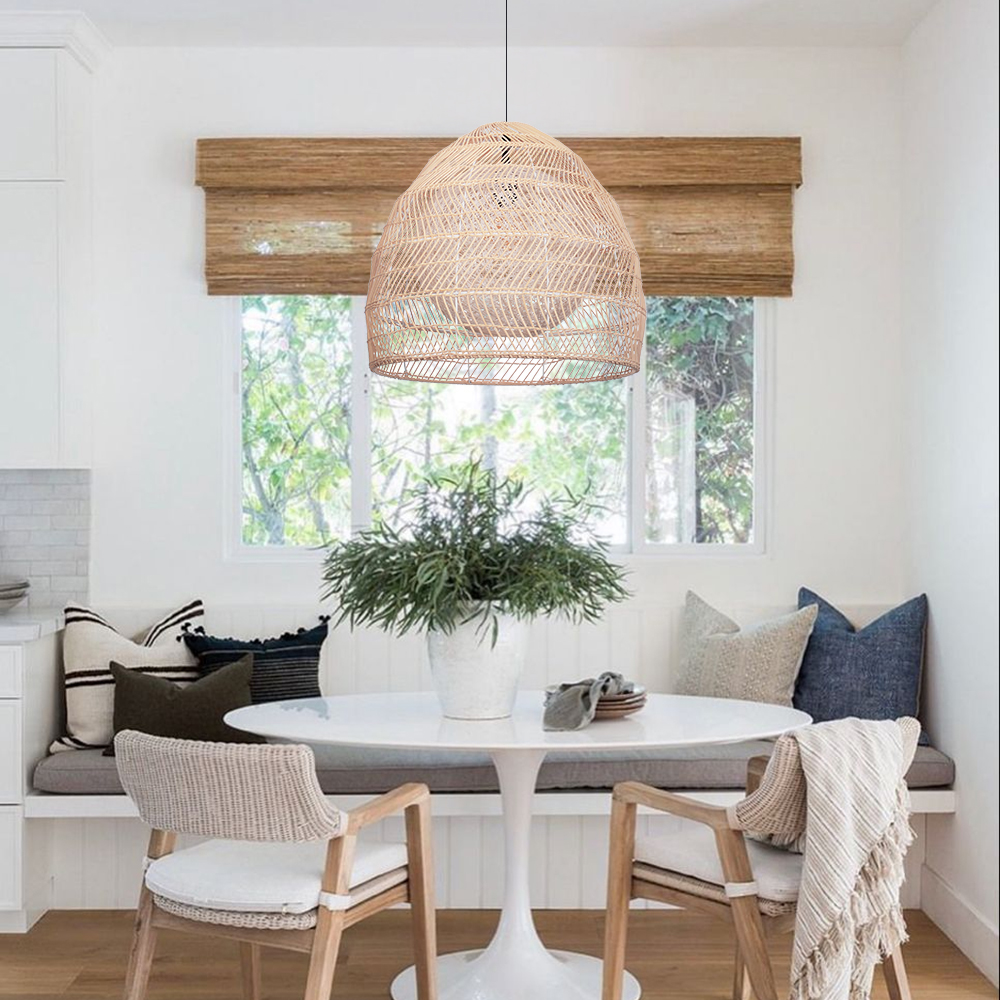 Luminaria Rattan Basket Pendant Light ampshade Simple Basket Rattan Chandelier