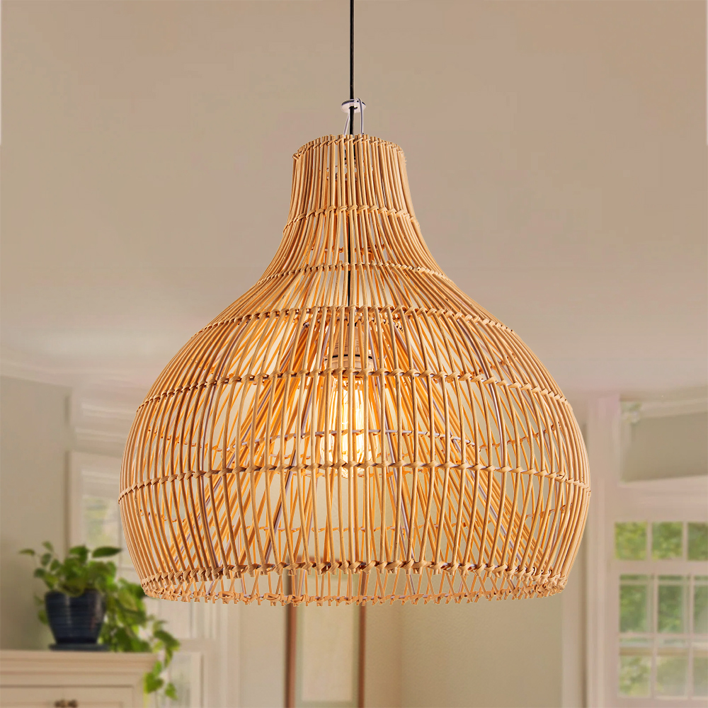 Boho Large Handmade Rattan Pendant Light
