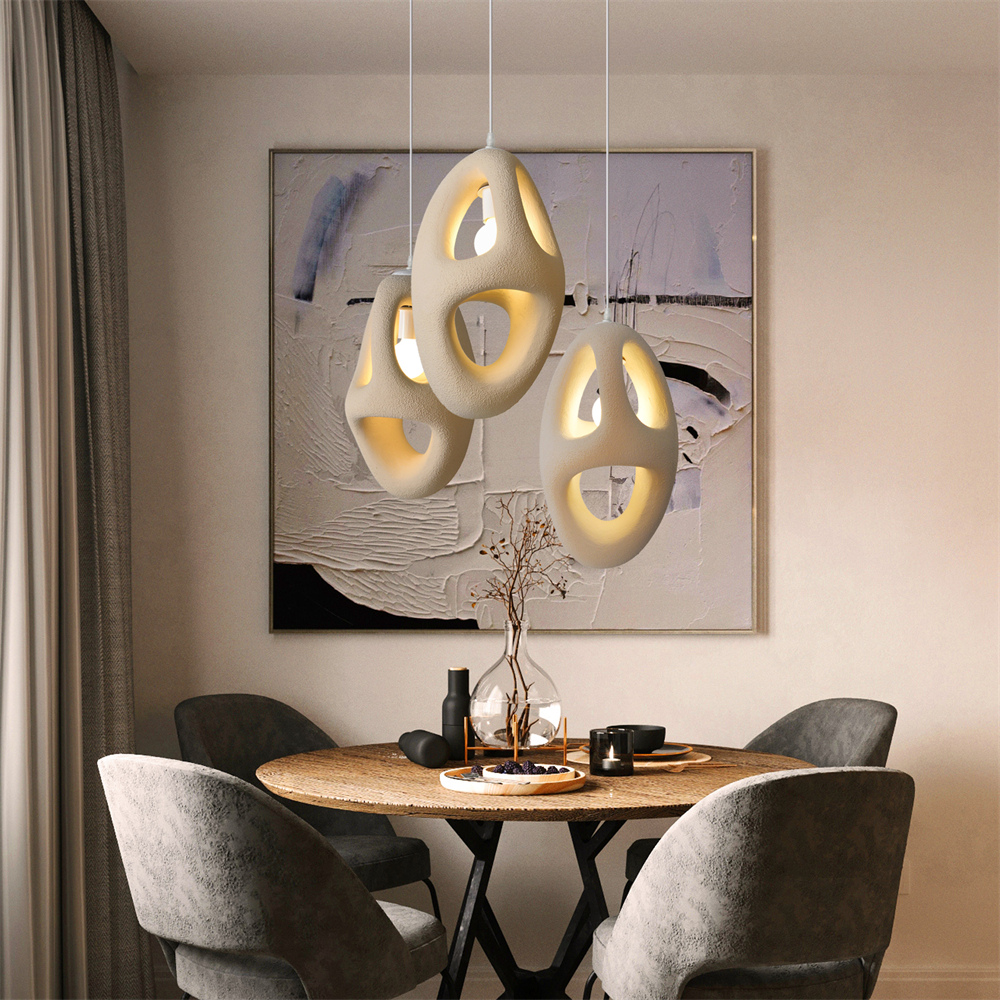 Imitation micro cement cream style creative cloud pendant lamp with a sense of niche luxury