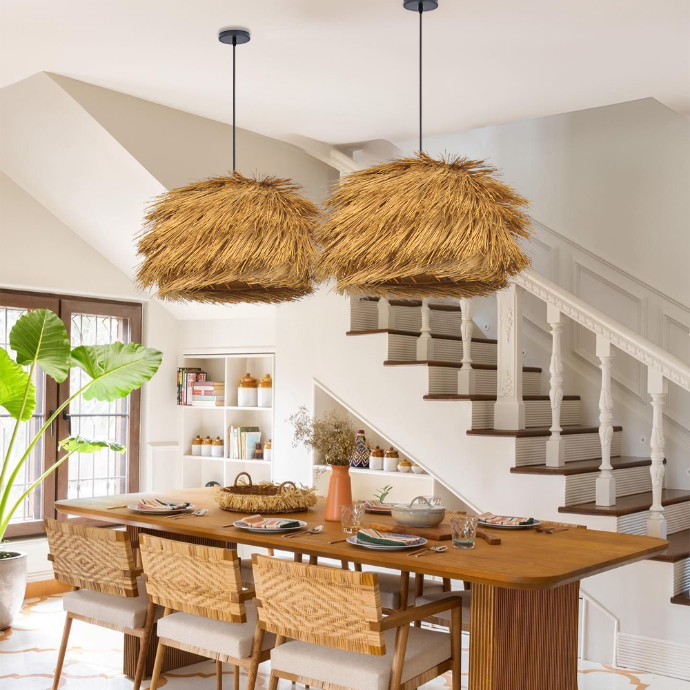 Southeast Asia Rattan Chandelier Wabi-sabi Pendant Light