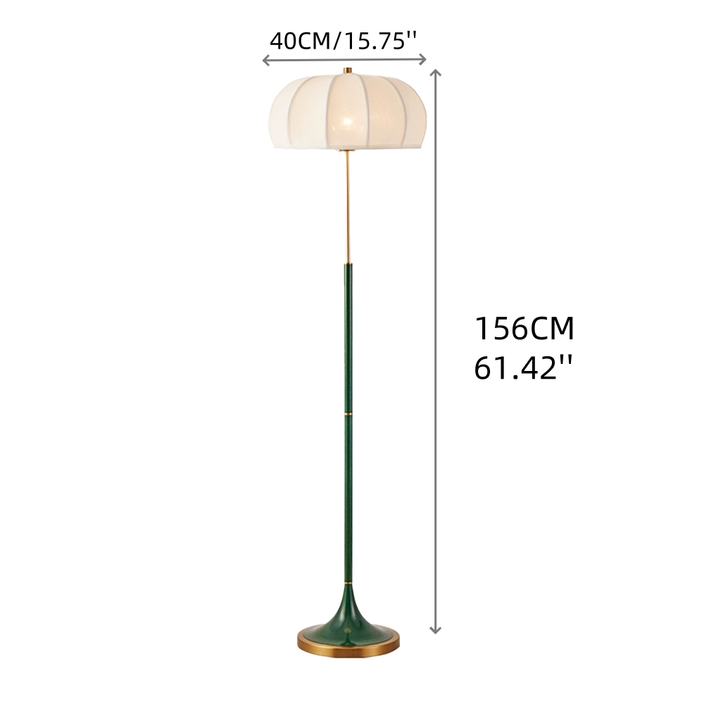 Mid Century Modern Table Lamp With Green and White Base Vintage Floor Lamp