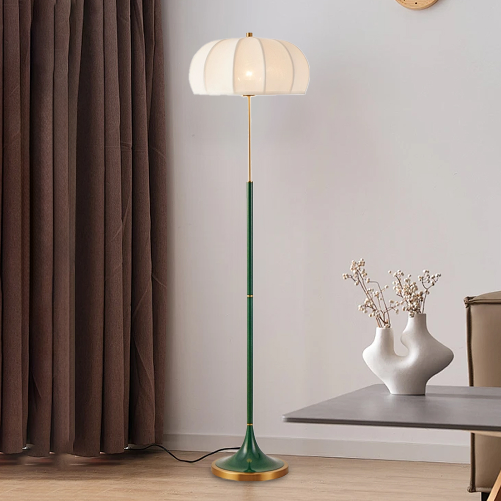 Mid Century Modern Table Lamp With Green and White Base Vintage Floor Lamp